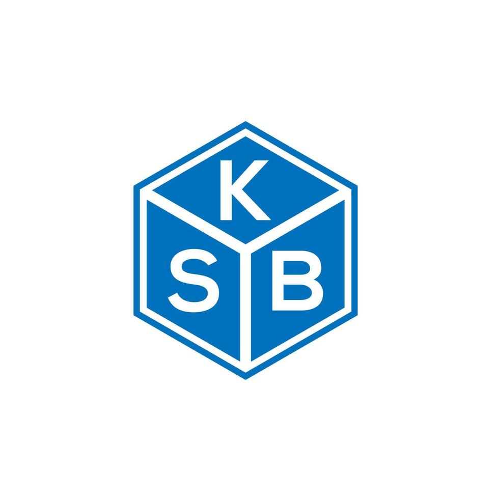 ksb lettera logo design su sfondo nero. ksb creative iniziali lettera logo concept. disegno della lettera ksb. vettore
