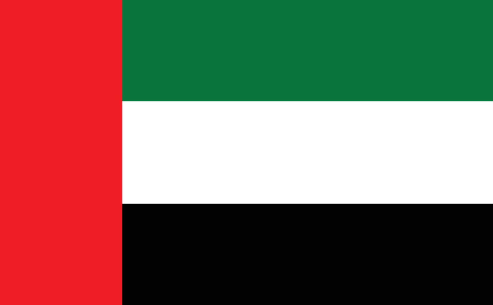 bandiera degli emirati arabi uniti. bandiera nazionale degli emirati arabi uniti. vettore