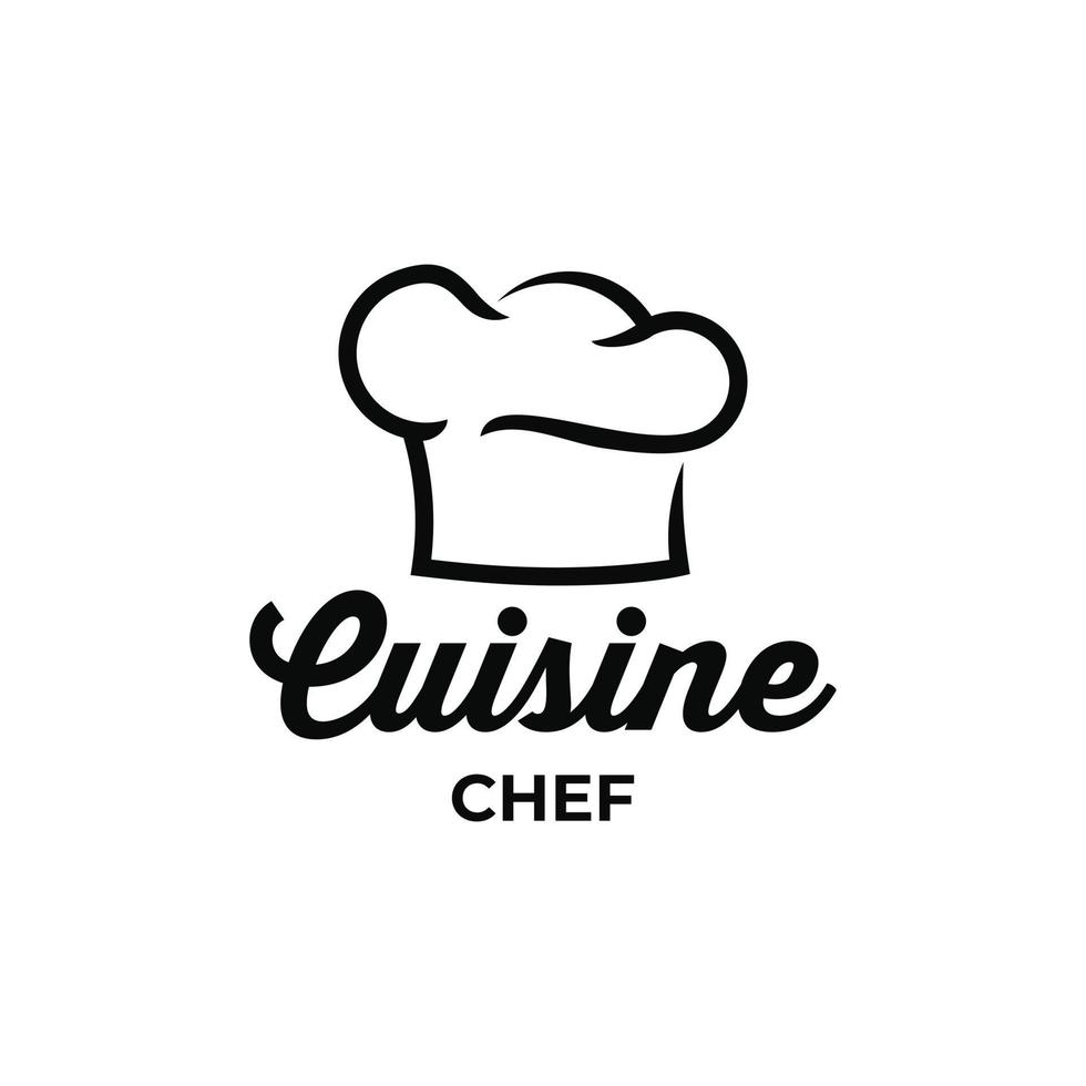 lo chef di cucina mangia l'ispirazione per il design del logo retrò vintage vettore