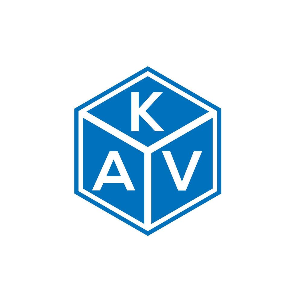 kav lettera logo design su sfondo nero. kav creative iniziali lettera logo concept. disegno della lettera kav. vettore