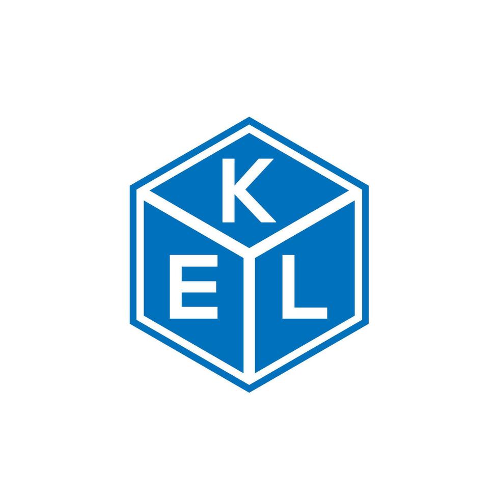 kel lettera logo design su sfondo nero. kel creative iniziali lettera logo concept. disegno della lettera kel. vettore
