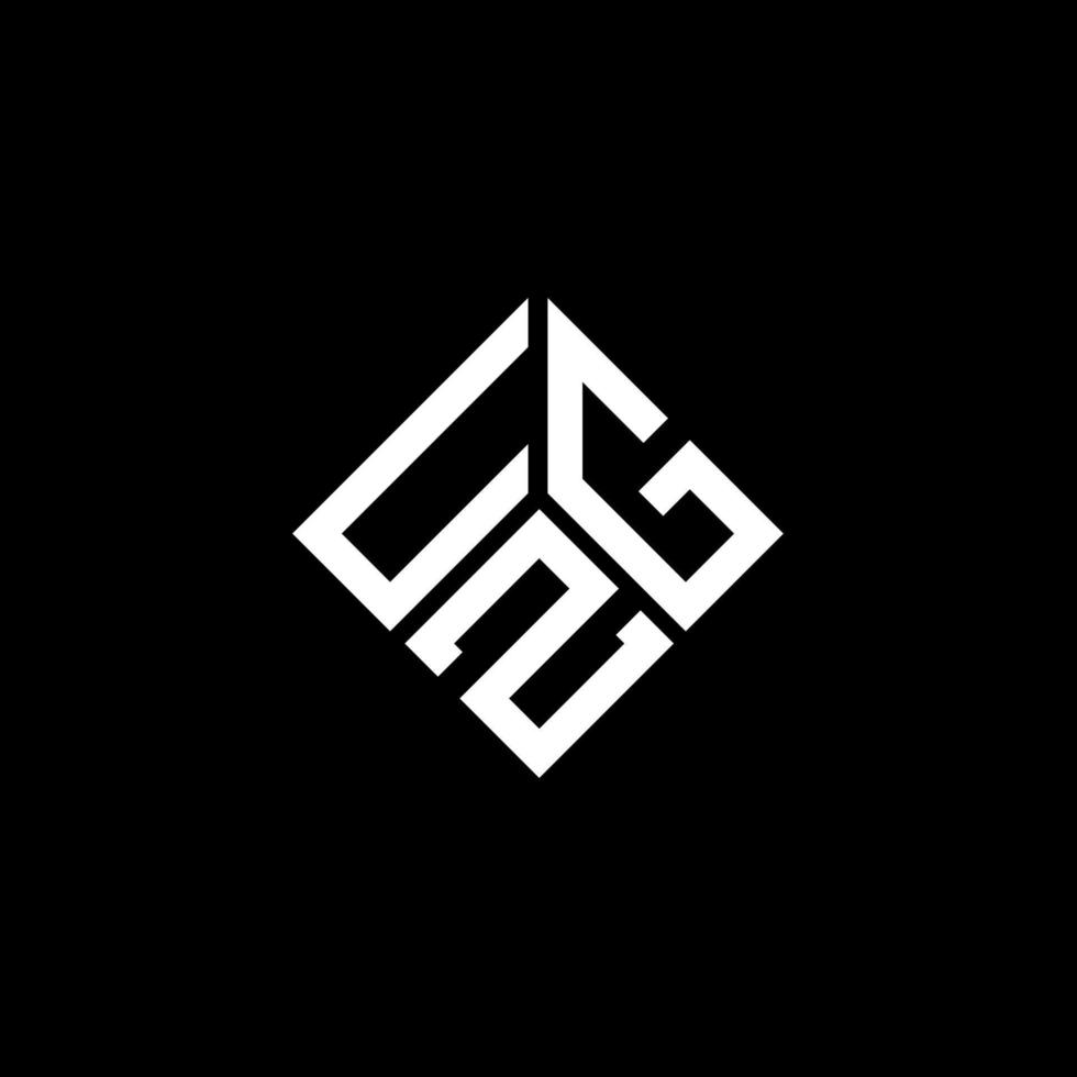 design del logo della lettera uzg su sfondo nero. uzg creative iniziali lettera logo concept. disegno della lettera uzg. vettore