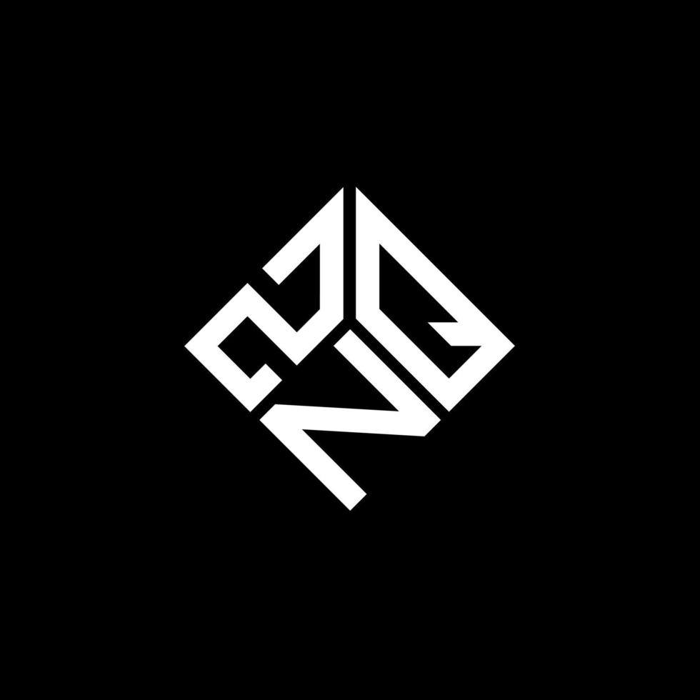 znq lettera logo design su sfondo nero. znq creative iniziali lettera logo concept. design della lettera znq. vettore