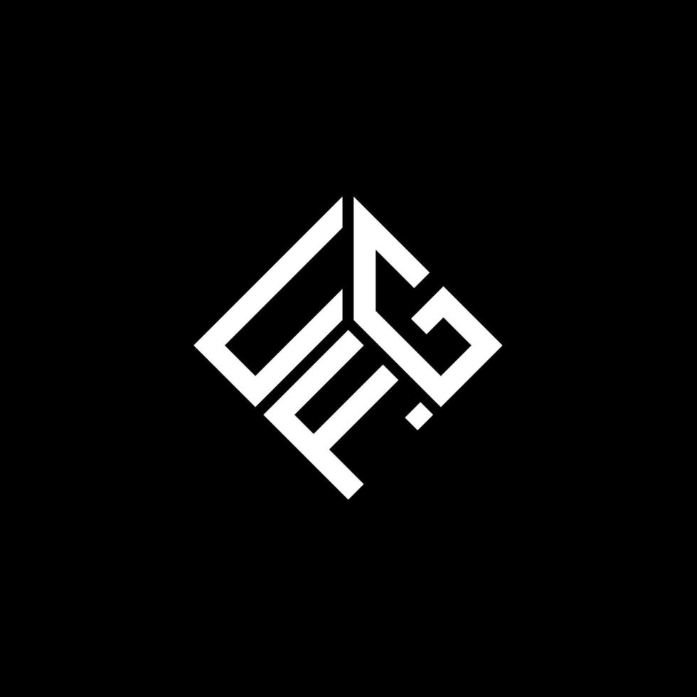 design del logo della lettera ufg su sfondo nero. ufg creative iniziali lettera logo concept. disegno della lettera ufg. vettore