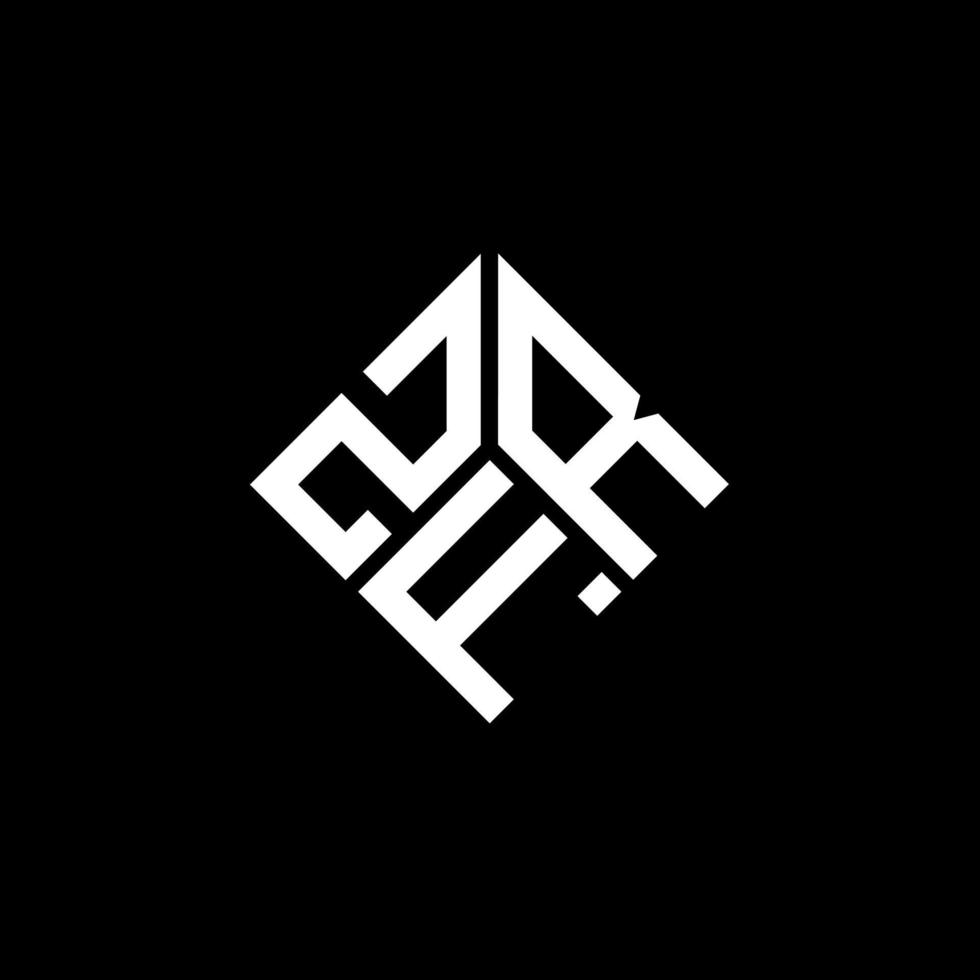 zfr lettera logo design su sfondo nero. zfr creative iniziali lettera logo concept. disegno della lettera zfr. vettore