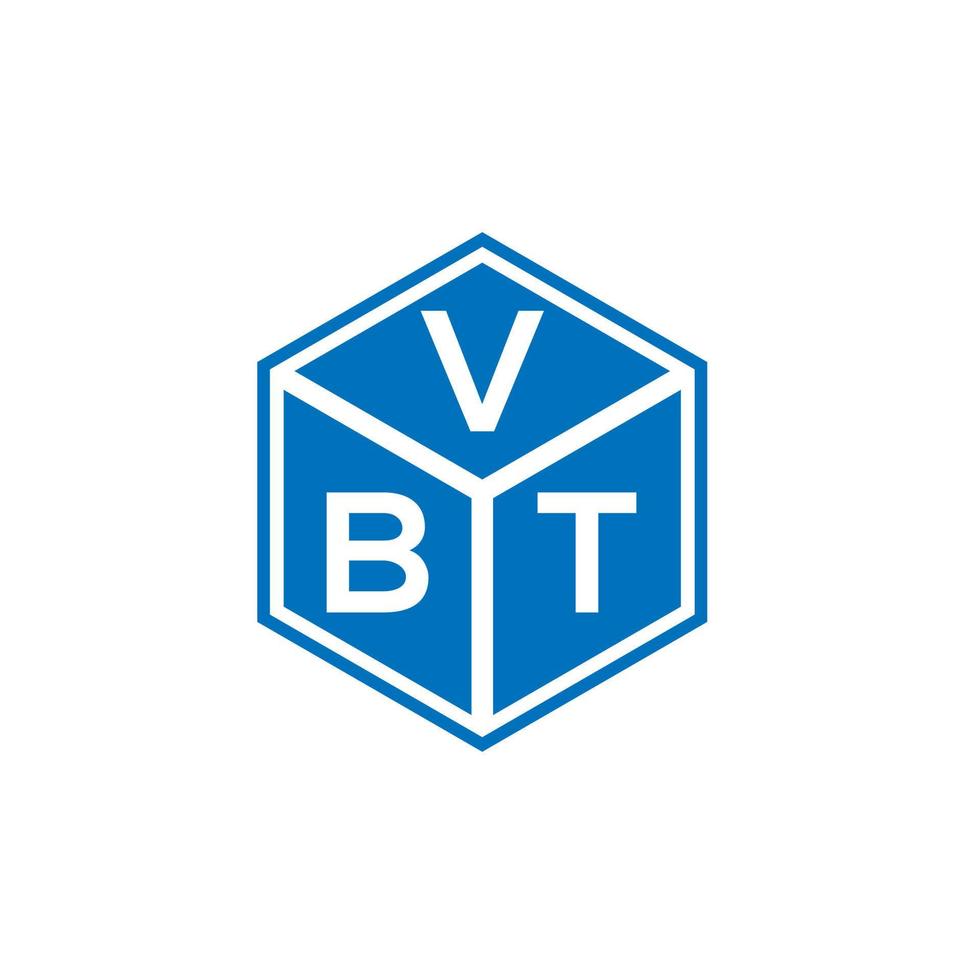 design del logo della lettera vbt su sfondo nero. vbt creative iniziali lettera logo concept. disegno della lettera vbt. vettore