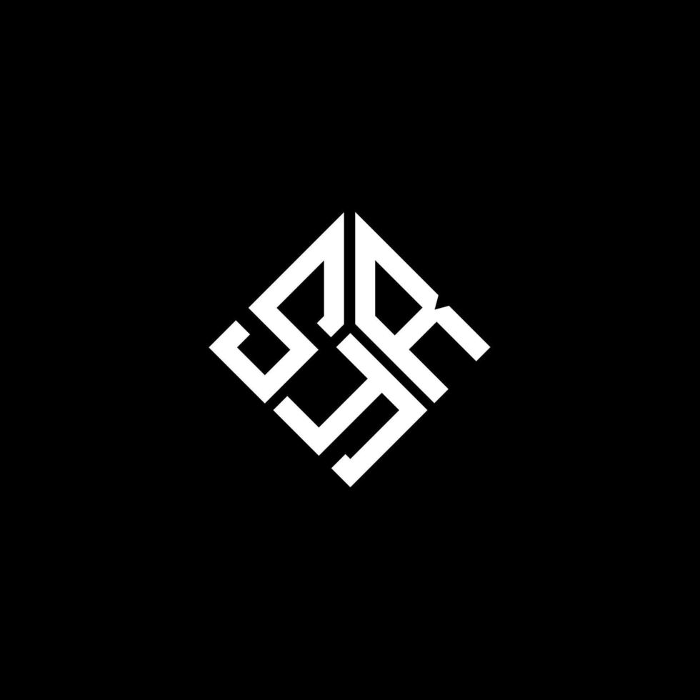 syr lettera logo design su sfondo nero. syr creative iniziali lettera logo concept. disegno della lettera di sir. vettore