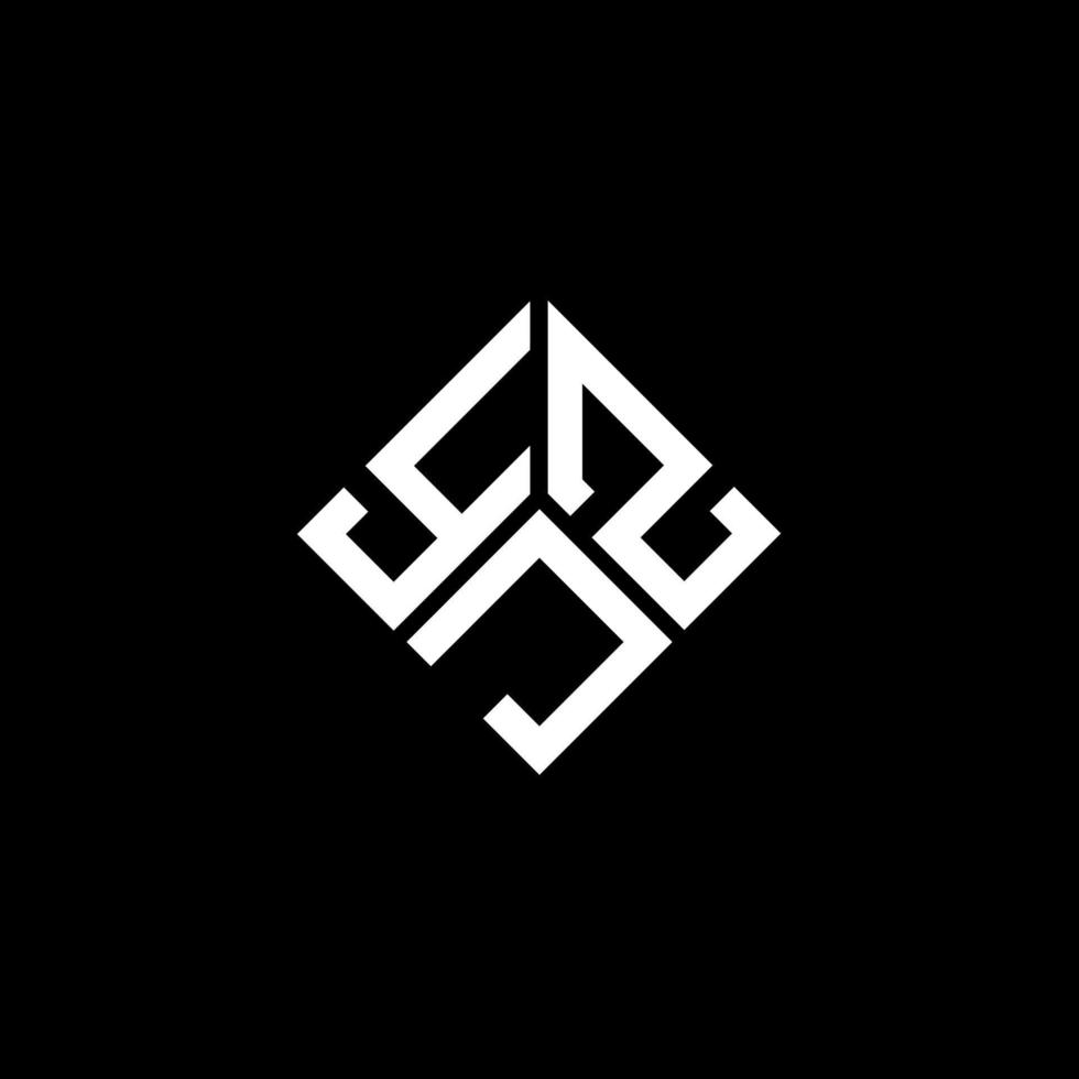 yjz lettera logo design su sfondo nero. yjz creative iniziali lettera logo concept. disegno della lettera yjz. vettore