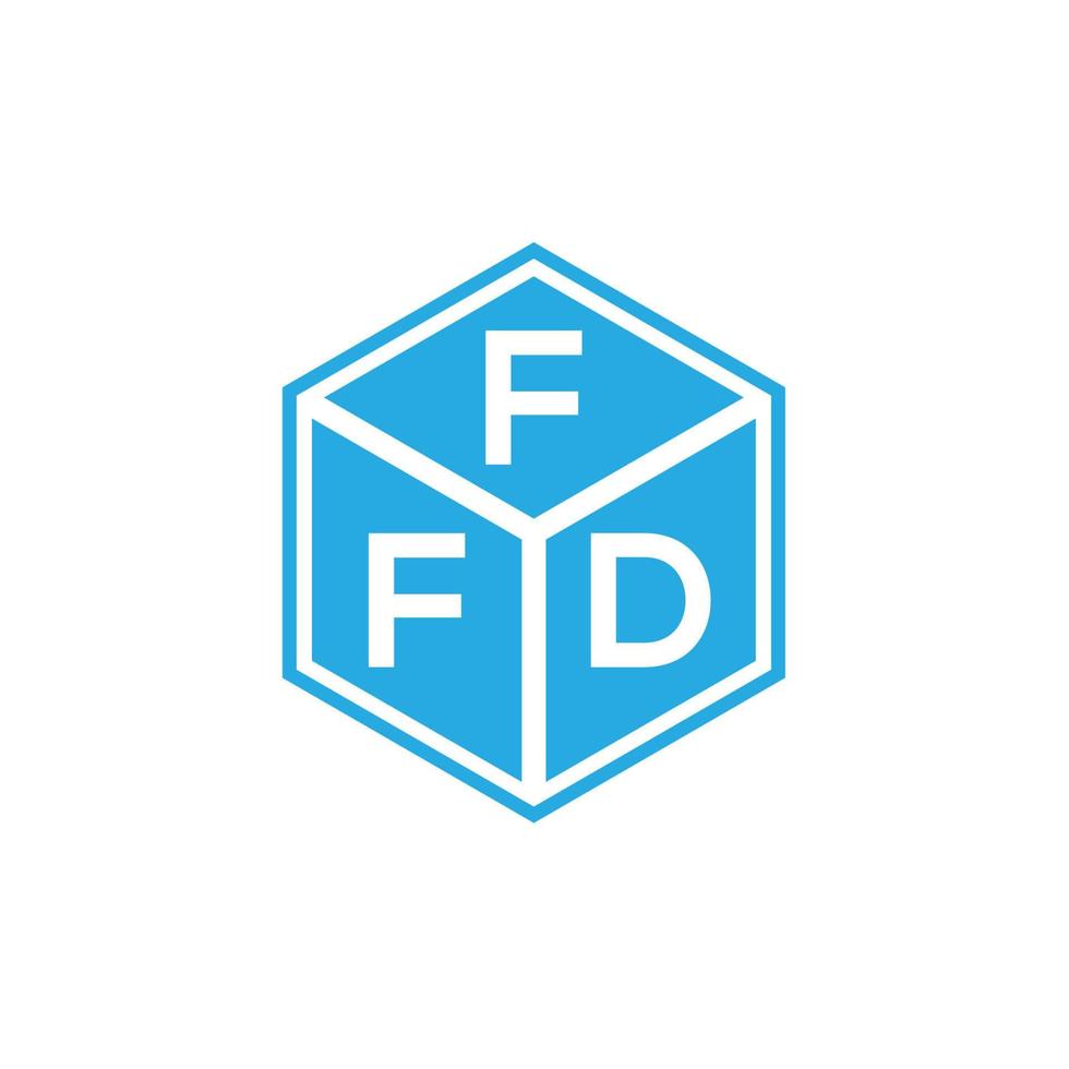 design del logo della lettera ffd su sfondo nero. ffd creative iniziali lettera logo concept. disegno della lettera ffd. vettore