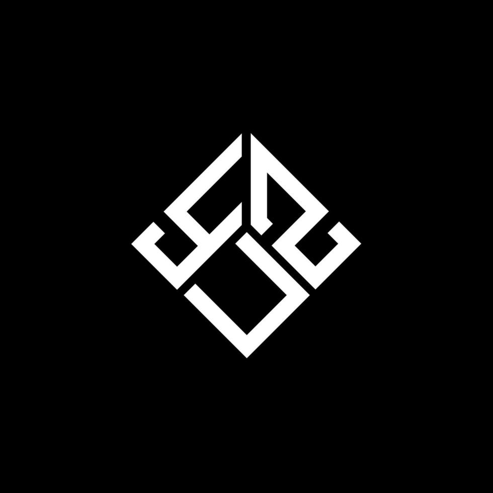 yuz lettera logo design su sfondo nero. yuz creative iniziali lettera logo concept. disegno della lettera yuz. vettore