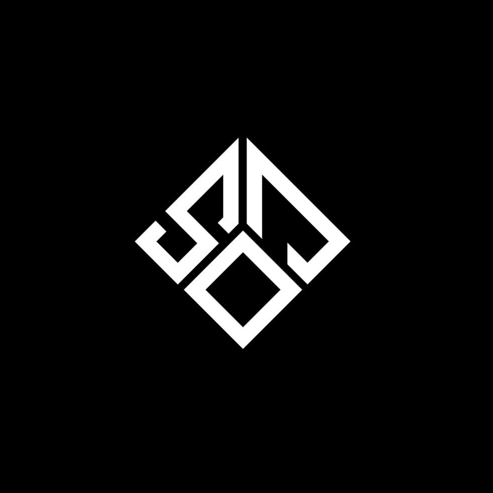 soj lettera logo design su sfondo nero. soj creative iniziali lettera logo concept. disegno della lettera soj. vettore