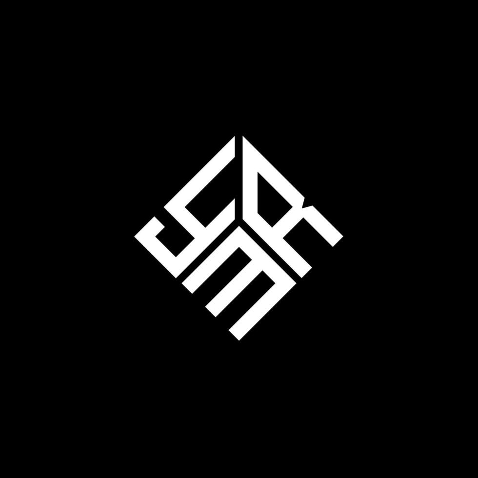 ymr lettera logo design su sfondo nero. ymr creative iniziali lettera logo concept. disegno della lettera ymr. vettore