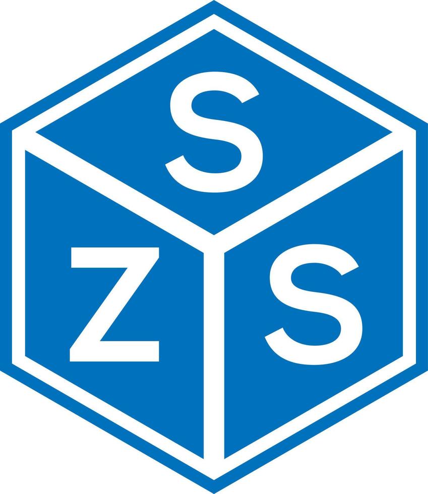 szs lettera logo design su sfondo nero. szs creative iniziali lettera logo concept. disegno della lettera szs. vettore