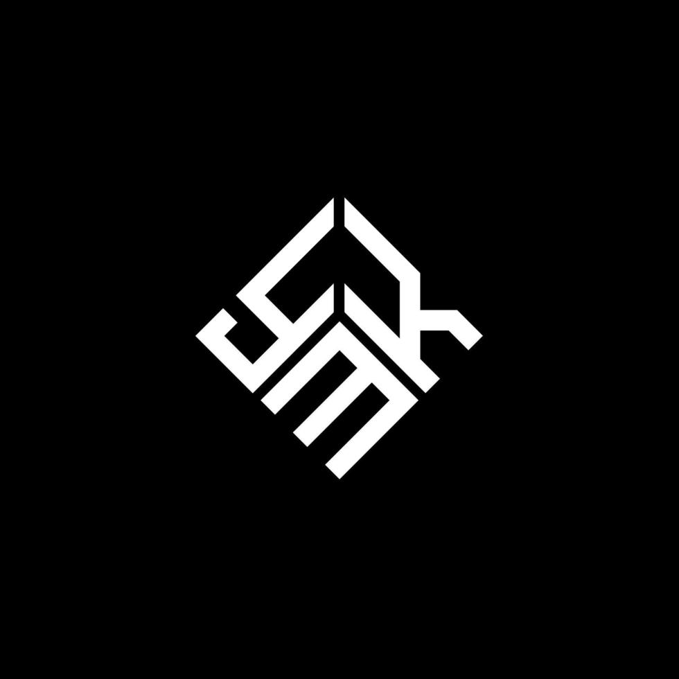 ymk lettera logo design su sfondo nero. ymk creative iniziali lettera logo concept. ymk lettera design. vettore