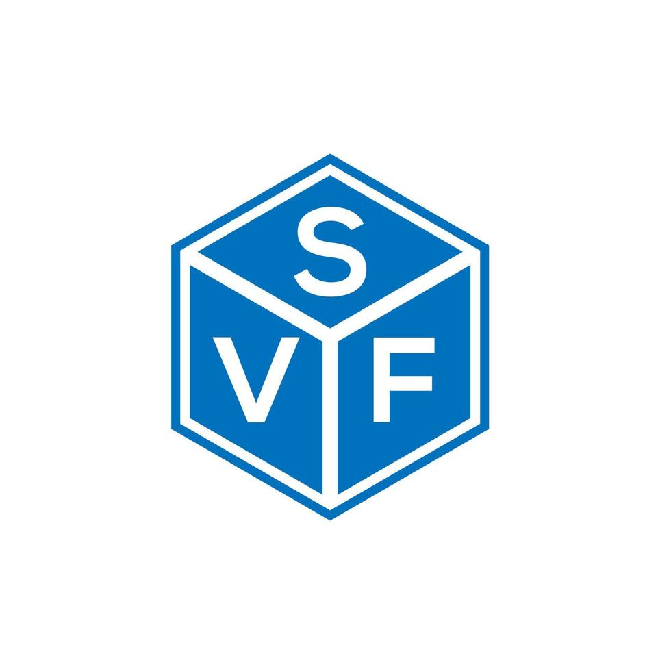 svf lettera logo design su sfondo nero. svf creative iniziali lettera logo concept. disegno della lettera svf. vettore