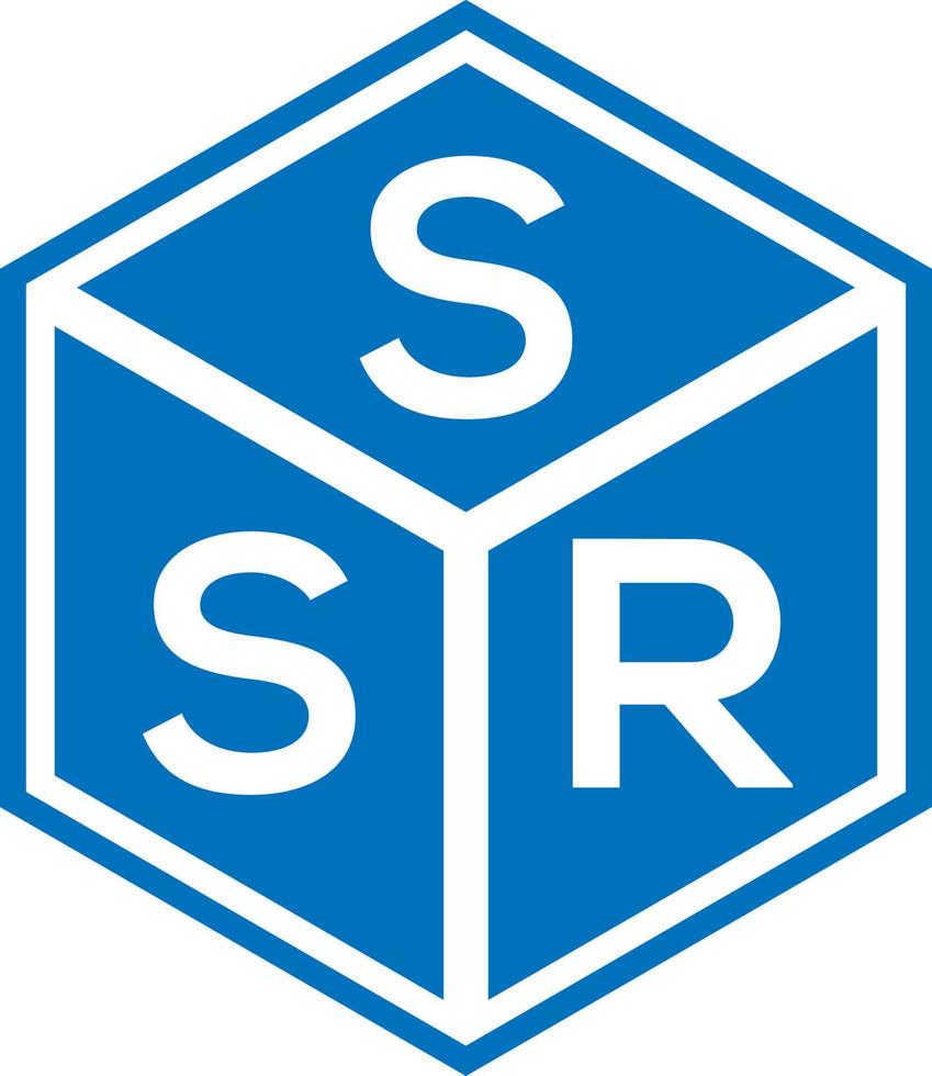 ssr lettera logo design su sfondo nero. ssr creative iniziali lettera logo concept. disegno della lettera ssr. vettore