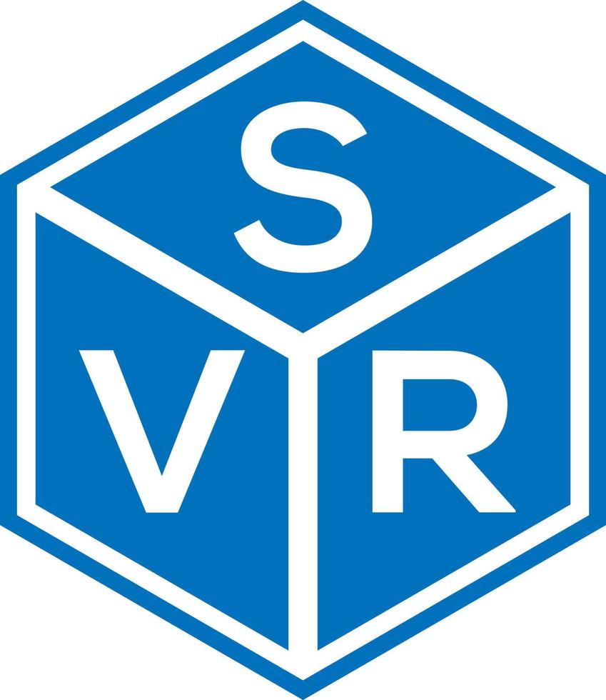 svr lettera logo design su sfondo nero. svr creative iniziali lettera logo concept. disegno della lettera svr. vettore