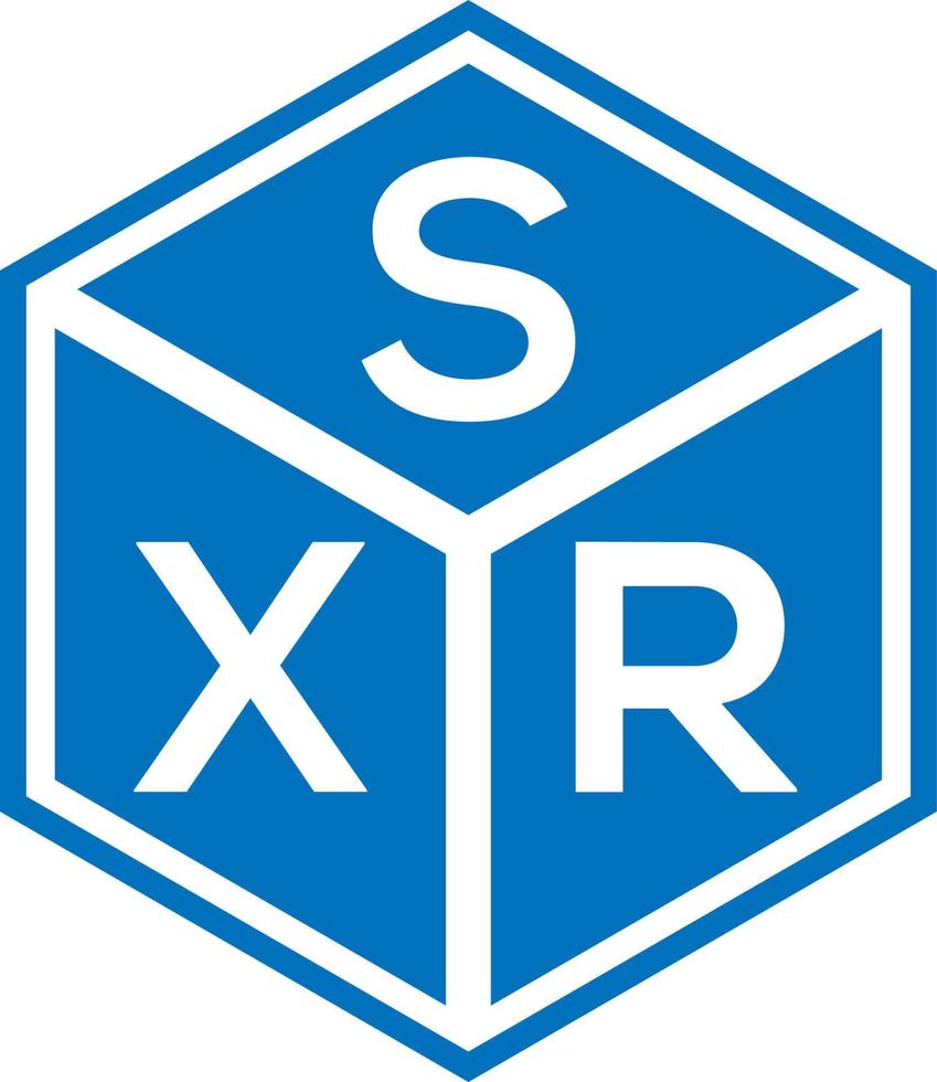 sxr lettera logo design su sfondo nero. sxr creative iniziali lettera logo concept. disegno della lettera sxr. vettore
