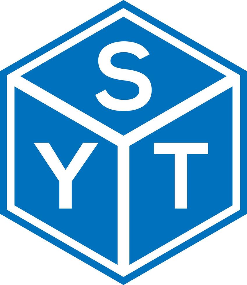 syt lettera logo design su sfondo nero. syt creative iniziali lettera logo concept. design della lettera sit. vettore