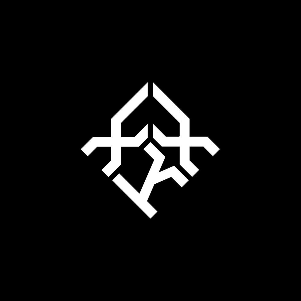 xkx lettera logo design su sfondo nero. xkx creative iniziali lettera logo concept. disegno della lettera xkx. vettore