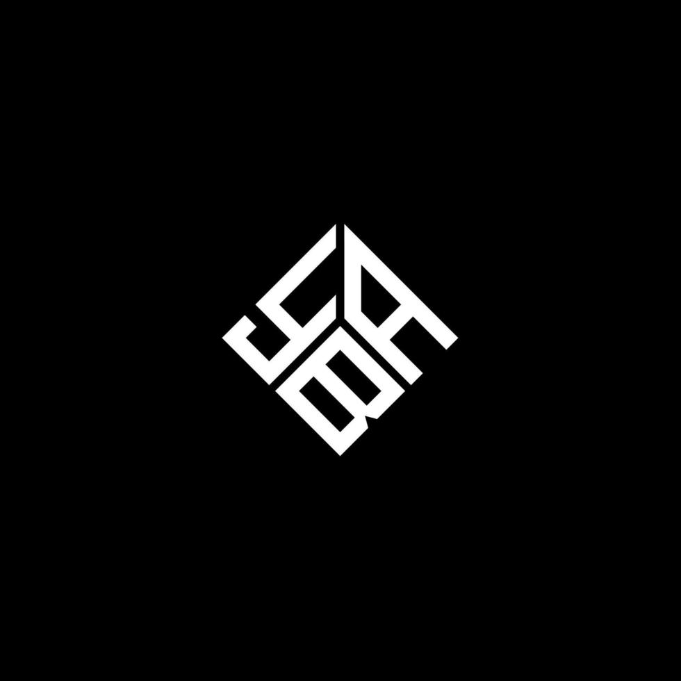 yba lettera logo design su sfondo nero. yba creative iniziali lettera logo concept. disegno della lettera yba. vettore