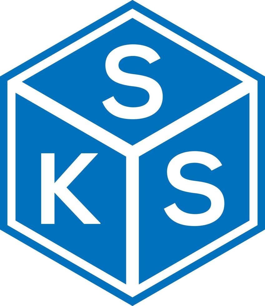 sks lettera logo design su sfondo nero. sks creative iniziali lettera logo concept. disegno della lettera di sk. vettore