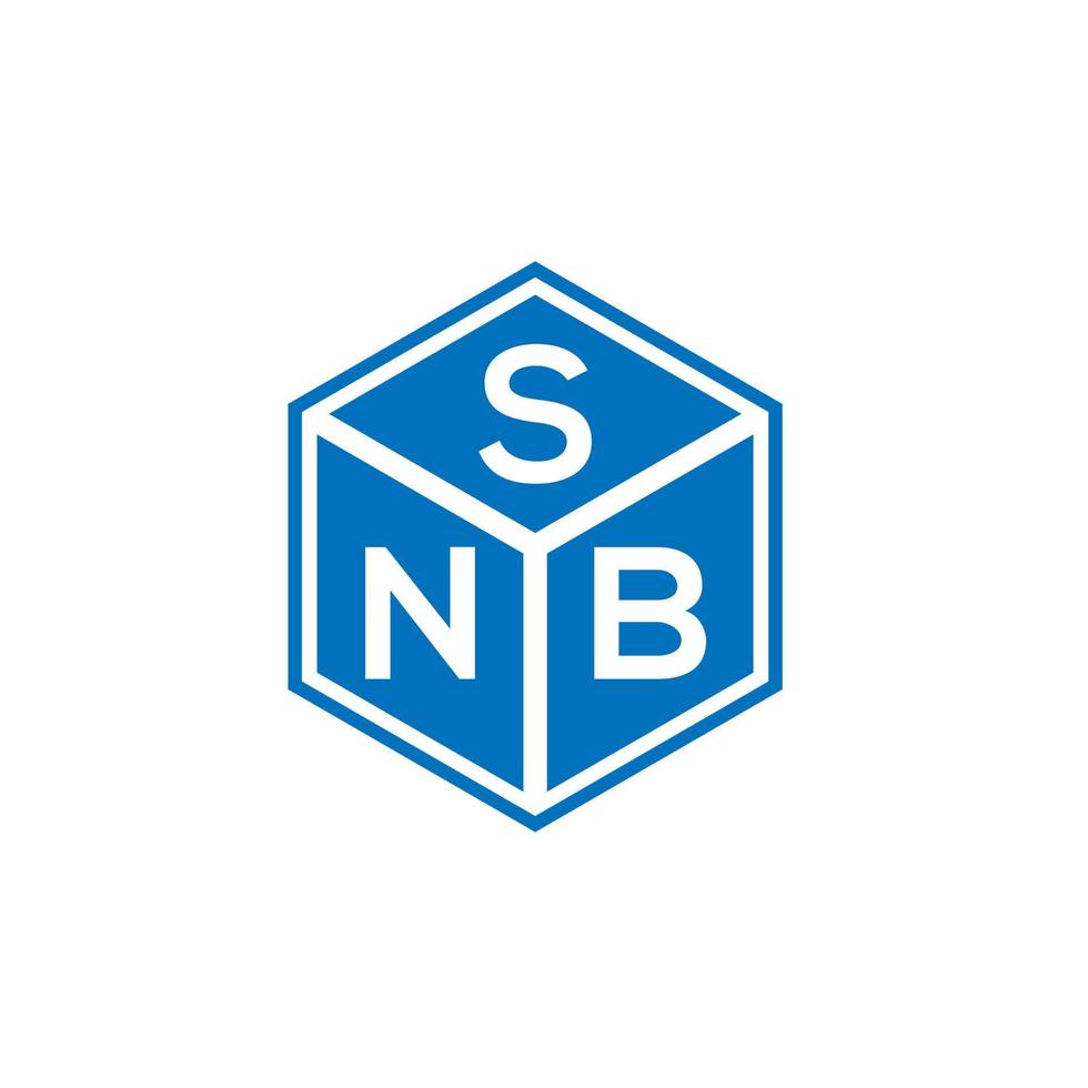 snb lettera logo design su sfondo nero. snb creativo iniziali lettera logo concept. design della lettera sn. vettore