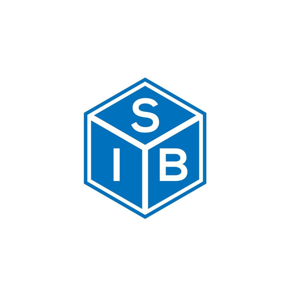 sib lettera logo design su sfondo nero. sib creative iniziali lettera logo concept. disegno della lettera sib. vettore