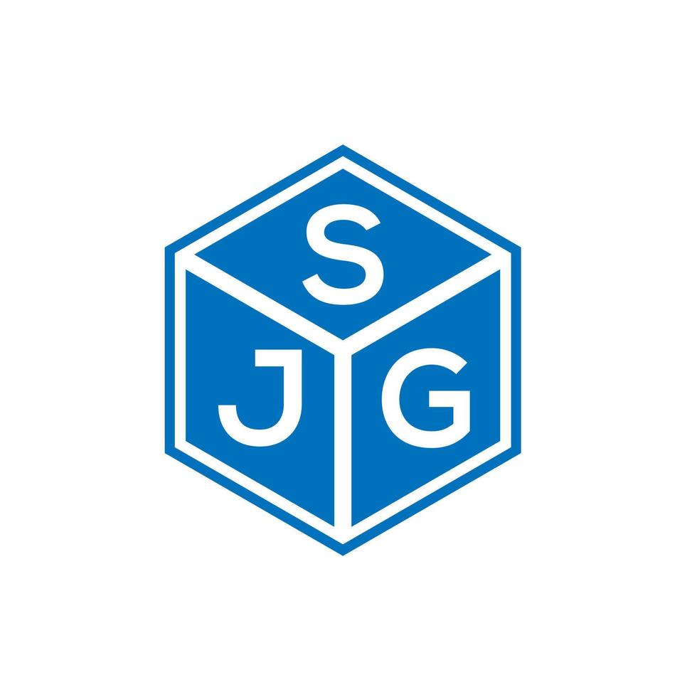 sjg lettera logo design su sfondo nero. sjg creative iniziali lettera logo concept. disegno della lettera sjg. vettore