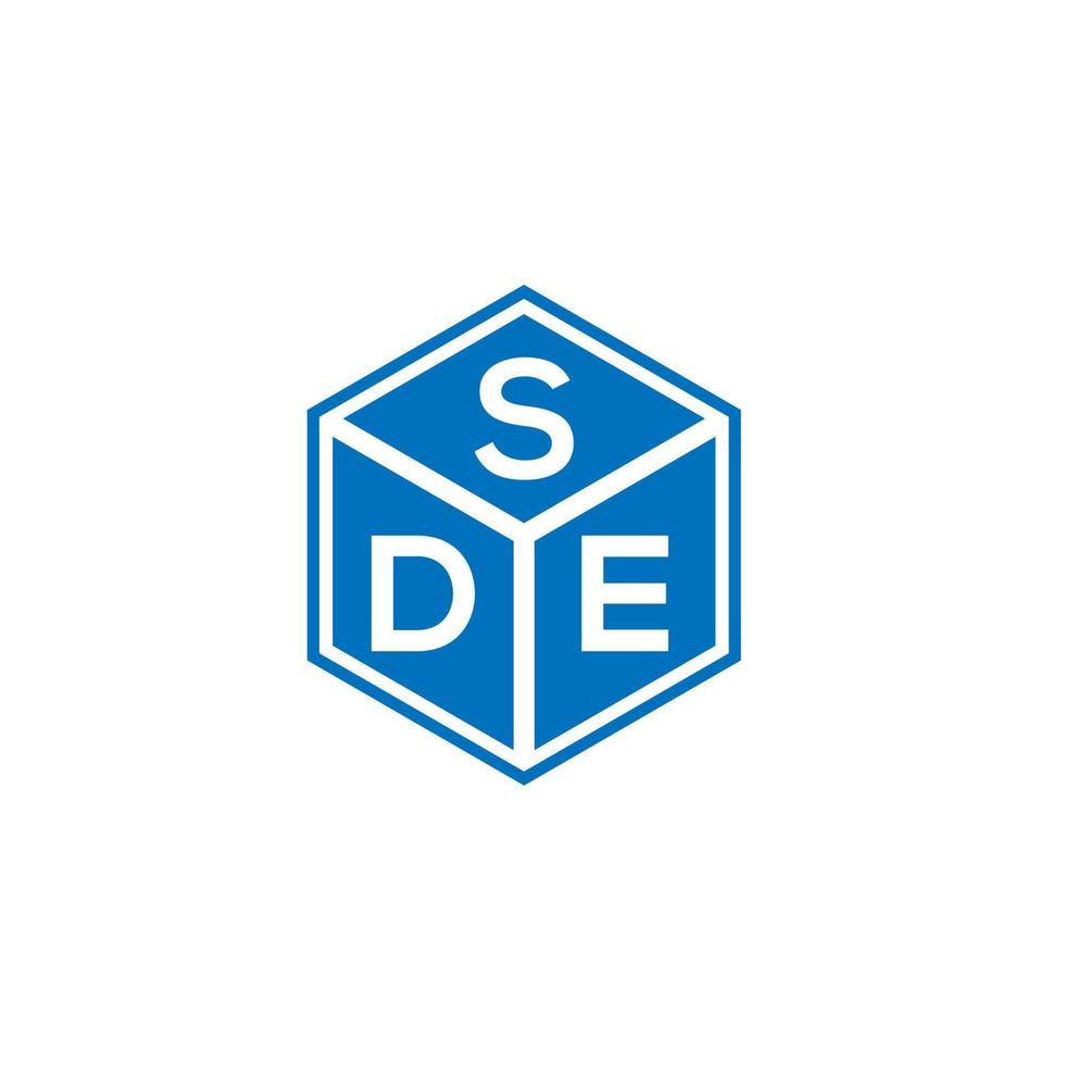 design del logo della lettera sde su sfondo nero. sde creative iniziali lettera logo concept. disegno della lettera sde. vettore