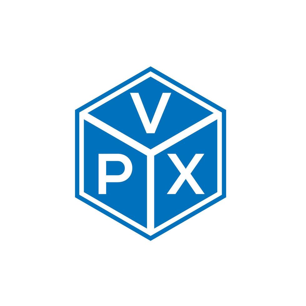design del logo della lettera vpx su sfondo nero. vpx creative iniziali lettera logo concept. disegno della lettera vpx. vettore