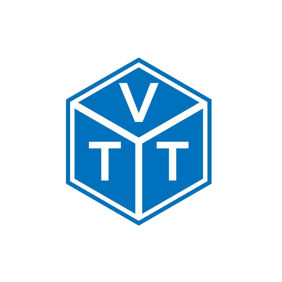 vtt lettera logo design su sfondo nero. vtt creative iniziali lettera logo concept. disegno della lettera vtt. vettore