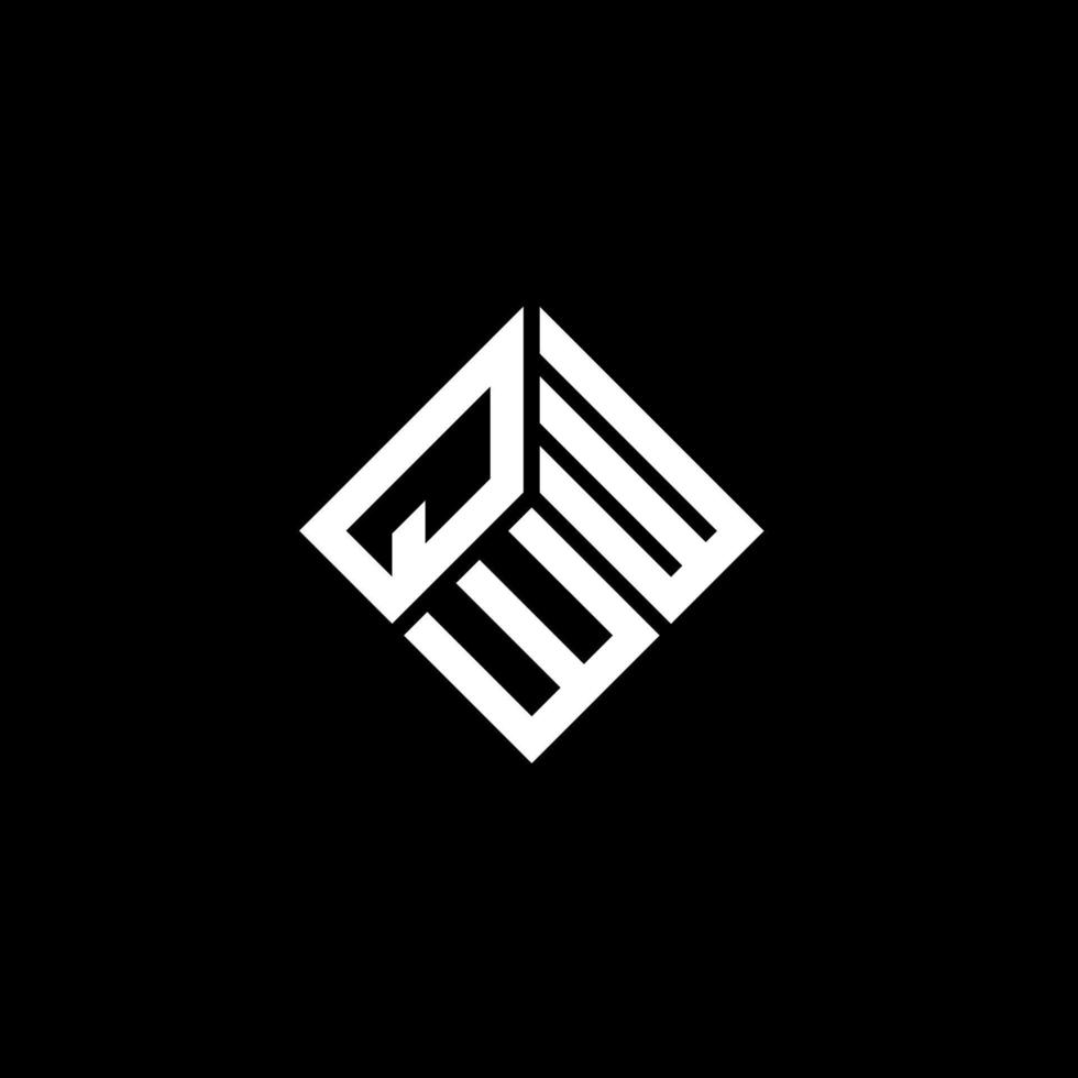 qww lettera logo design su sfondo nero. qww creative iniziali lettera logo concept. disegno della lettera qww. vettore