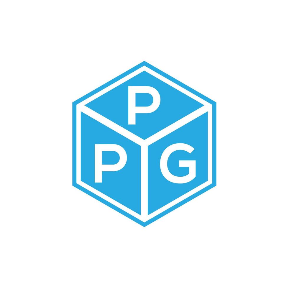 ppg lettera logo design su sfondo nero. ppg creative iniziali lettera logo concept. disegno della lettera ppg. vettore