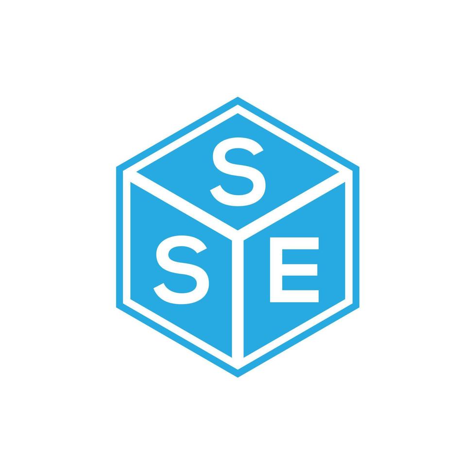 sse lettera logo design su sfondo nero. sse creative iniziali lettera logo concept. sse disegno della lettera. vettore