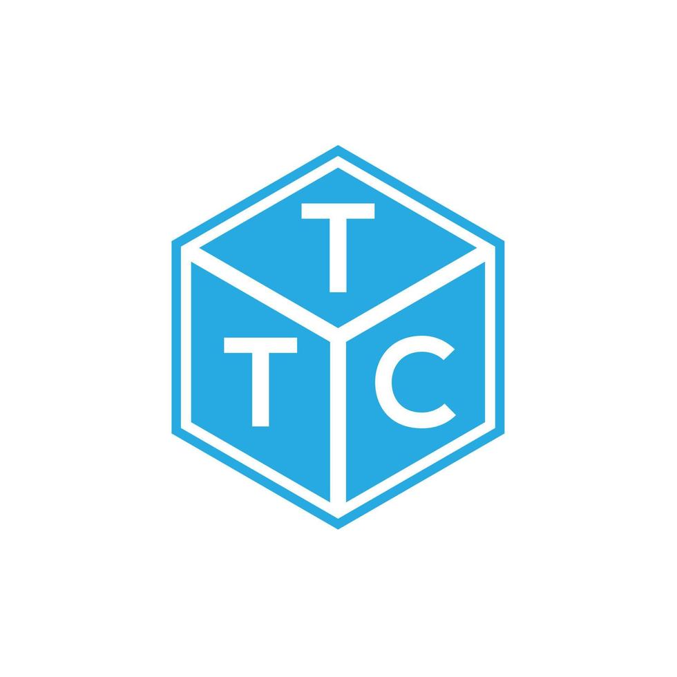 ttc lettera logo design su sfondo nero. ttc creative iniziali lettera logo concept. disegno della lettera ttc. vettore