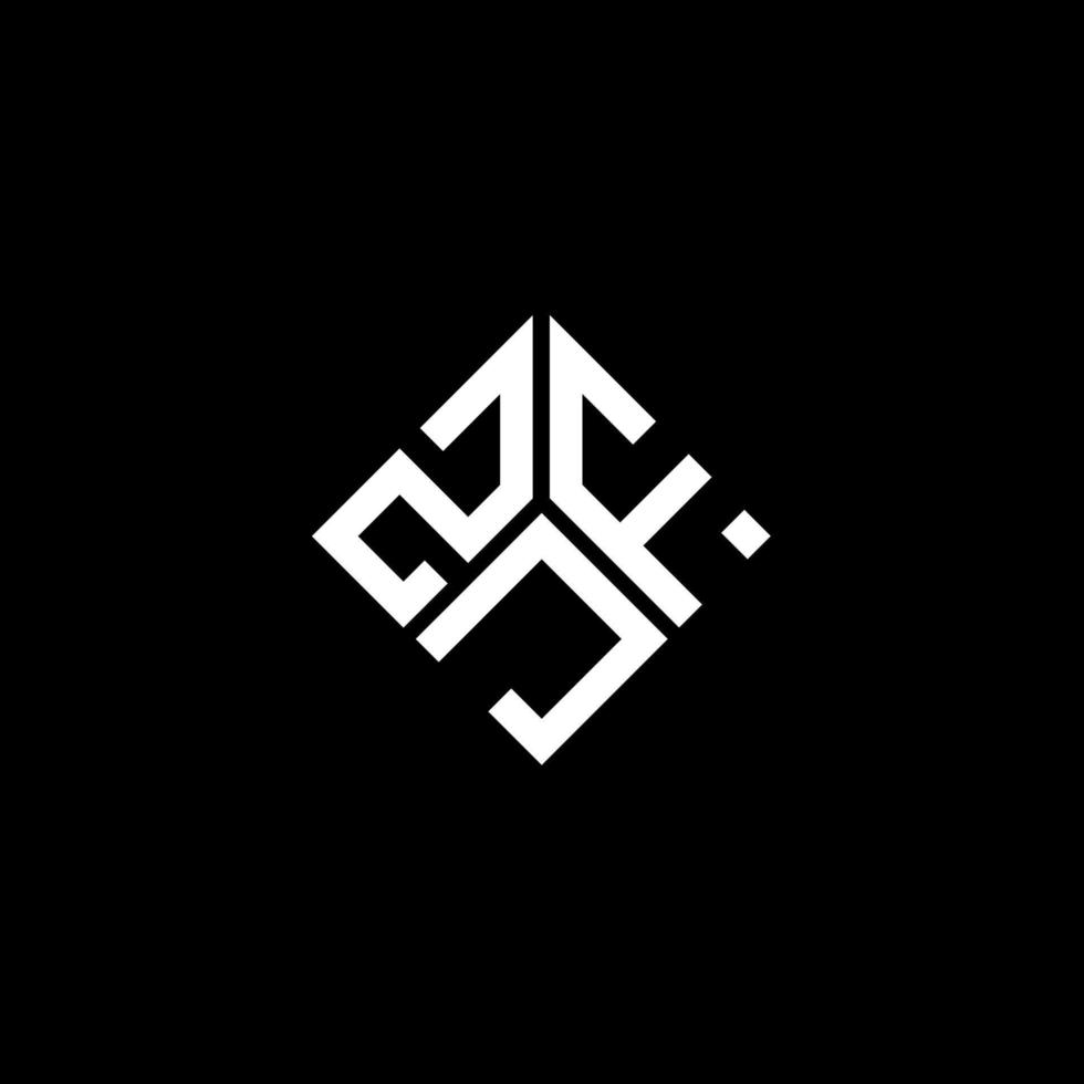 zjf lettera logo design su sfondo nero. zjf creative iniziali lettera logo concept. disegno della lettera zjf. vettore