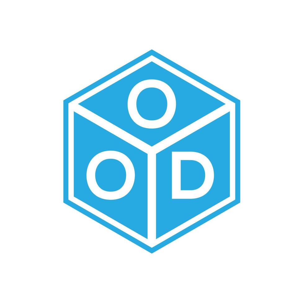 ood lettera logo design su sfondo nero. ood creative iniziali lettera logo concept. buon disegno della lettera. vettore