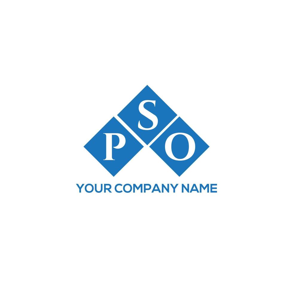 pso lettera logo design su sfondo bianco. pso creative iniziali lettera logo concept. disegno della lettera pso. vettore