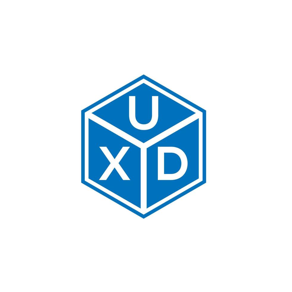 design del logo della lettera uxd su sfondo nero. uxd creative iniziali lettera logo concept. disegno della lettera uxd. vettore