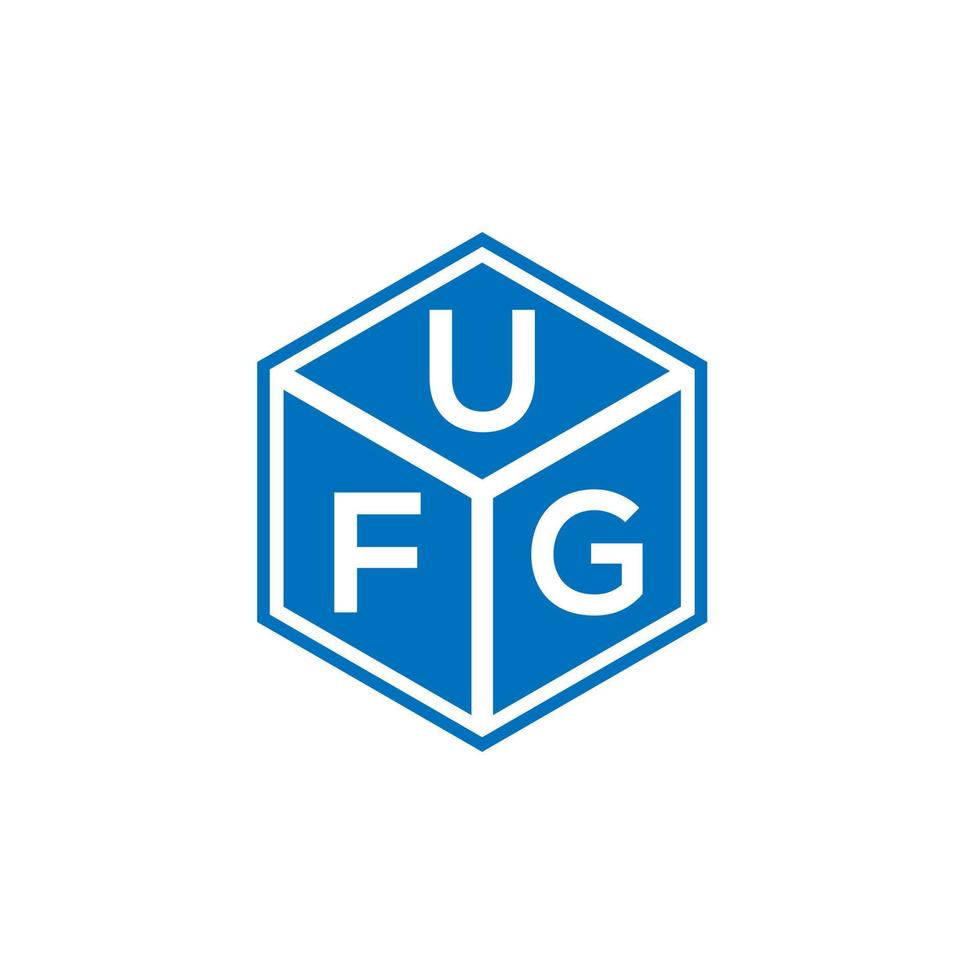 design del logo della lettera ufg su sfondo nero. ufg creative iniziali lettera logo concept. disegno della lettera ufg. vettore
