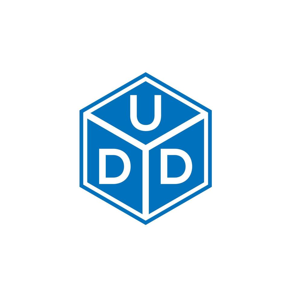 udd lettera logo design su sfondo nero. udd creative iniziali lettera logo concept. disegno della lettera udd. vettore