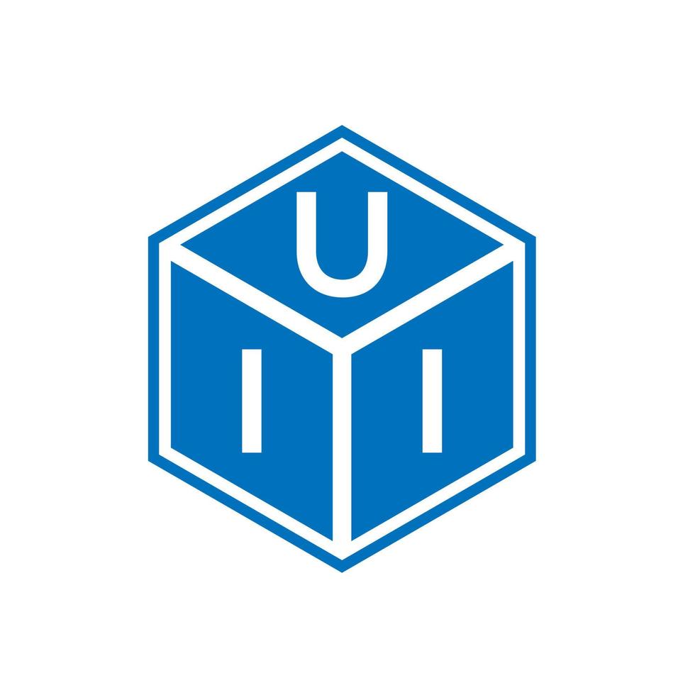 design del logo della lettera uii su sfondo nero. uii creative iniziali lettera logo concept. disegno della lettera dell'interfaccia utente. vettore