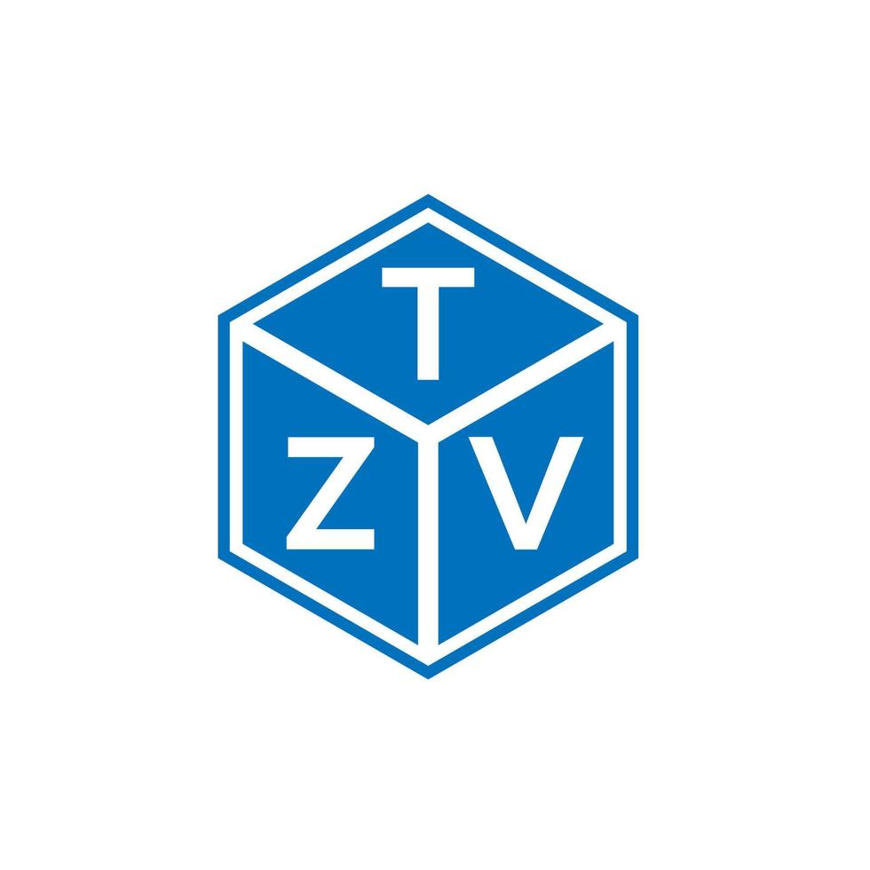 tzv lettera logo design su sfondo nero. tzv creative iniziali lettera logo concept. disegno della lettera tzv. vettore