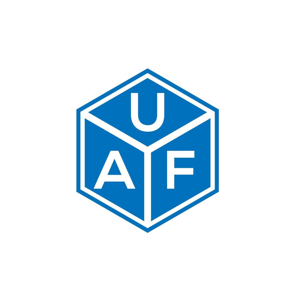 design del logo della lettera uaf su sfondo nero. uaf creative iniziali lettera logo concept. design della lettera UAF. vettore