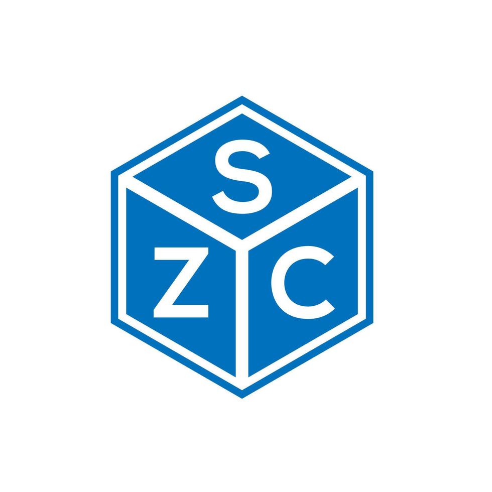 szc lettera logo design su sfondo nero. szc creative iniziali lettera logo concept. disegno della lettera szc. vettore