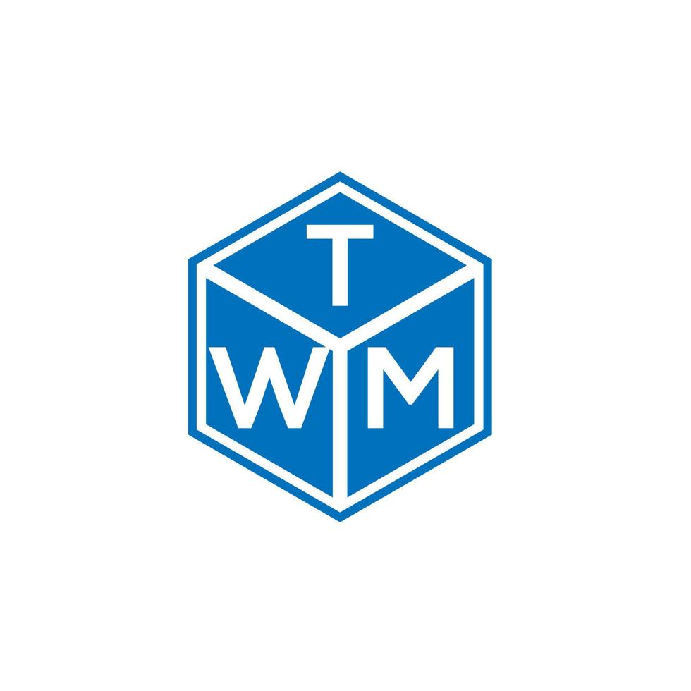 twm lettera logo design su sfondo nero. twm creative iniziali lettera logo concept. disegno della lettera twm. vettore