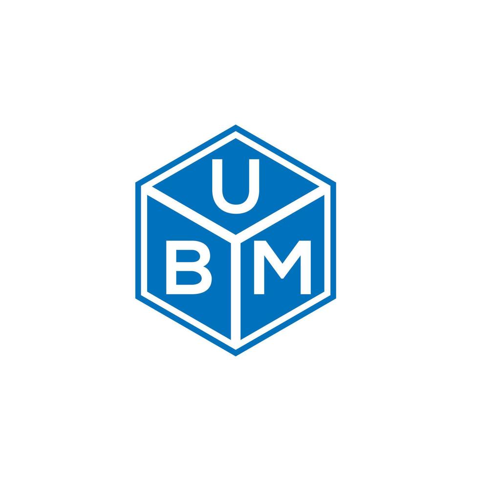 design del logo della lettera ubm su sfondo nero. ubm creative iniziali lettera logo concept. design della lettera ubm. vettore