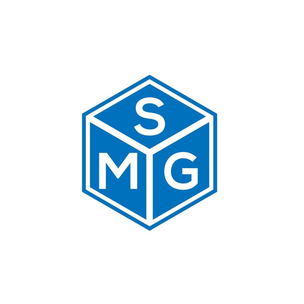 design del logo della lettera smg su sfondo nero. smg creative iniziali lettera logo concept. disegno della lettera smg. vettore