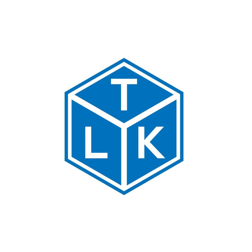 tlk lettera logo design su sfondo nero. tlk creative iniziali lettera logo concept. disegno della lettera di tlk. vettore